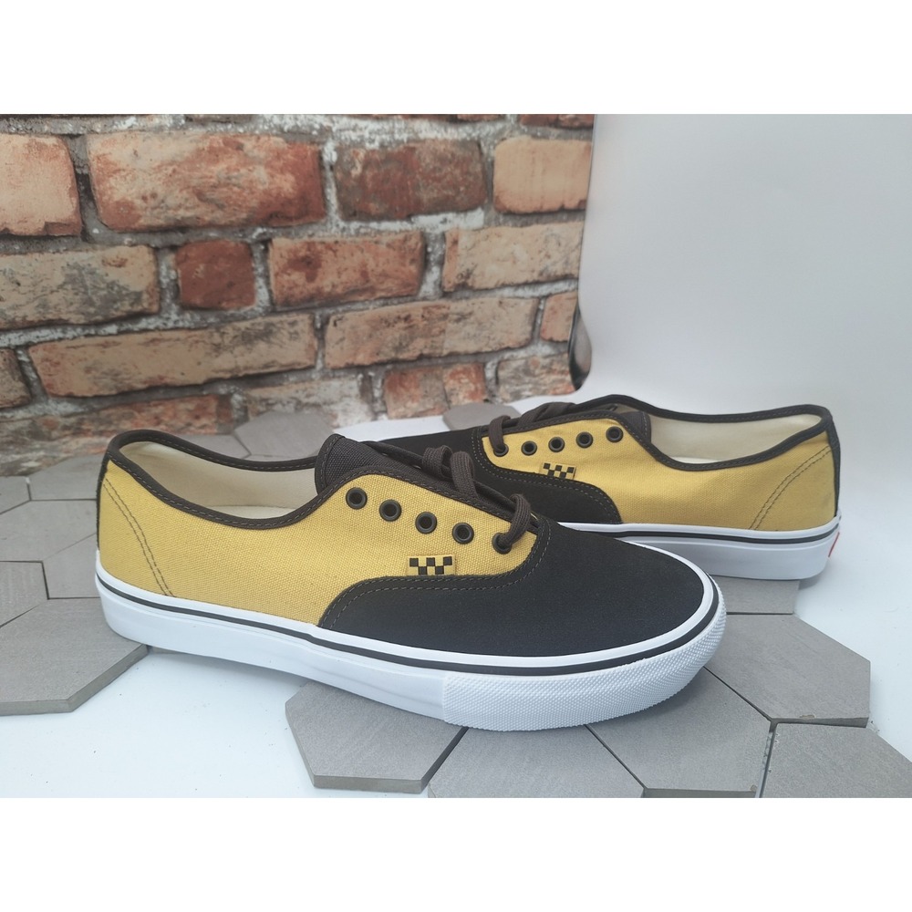 Vans Skate Authentic Fade Black Butter Mustard Yellow Streetwear Retro Men's 12